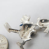 Sterling Silver Enamel Disney Donald Duck Charm Pendant Vintage c1970