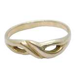 Sterling Silver Studio Style Twist Pattern Dress Ring Vintage c1970 Size L