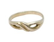 Sterling Silver Studio Style Twist Pattern Dress Ring Vintage c1970 Size L