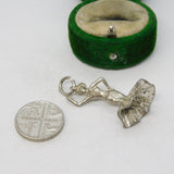 Sterling Silver Ballroom Dancer Charm Pendant Vintage c1970