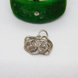 Sterling Silver Comedy Tragedy Muse Masks Charm Pendant Vintage c1970