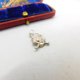 Sterling Silver Naughty Monkey Charm Pendant Vintage c1970
