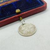 Sterling Silver Threepence George V Charm Pendant 1916