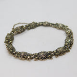 Sterling Silver Marcasite Floral Panel Style Art Deco Bracelet Antique c1930