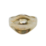 Sterling Silver Studio Style Curvy Front Dress Ring Vintage c1990 Size R 1/2