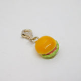Sterling Silver Burger Clip On Charm Pendant Vintage c1970