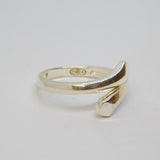 Sterling Silver Crossover Split Band Ring Vintage c1970 Size K