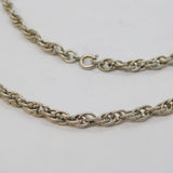Sterling Silver Cable Link Chain Necklace Vintage c1970s 44cm Length