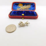Sterling Silver Bongo Player Charm Pendant Vintage c1970