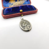 Sterling Silver French Catholic Saint Charm Pendant Vintage c1970