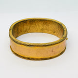 Victorian Gold Plated Etruscan Style Cuff Bangle Bracelet Antique c1860