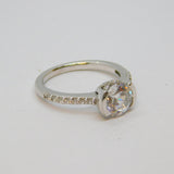 Sterling Silver Paste Set Sparkling Dress Ring Vintage c1970 Size P