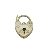 Sterling Silver Heart Lock Clasp Charm Pendant Vintage 1988 Birmingham
