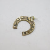Sterling Silver Lucky Horseshoe Charm Pendant Vintage c1970