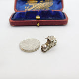 Sterling Silver Family in the Shoe Opening Charm Pendant Vintage c1970