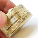 19th Century French Sterling Silver Gilt & Enamel Top Pill Box Antique c1880