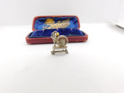 Sterling Silver Spinning Wheel Charm Pendant Vintage c1970
