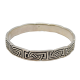 Simon Griffin Sterling Silver Celtic Pattern Bangle Bracelet Vintage London