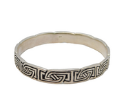 Simon Griffin Sterling Silver Celtic Pattern Bangle Bracelet Vintage London