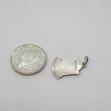 Sterling Silver Brodick Enamel Souvenir Charm Pendant Vintage c1970