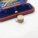 Sterling Silver Filigree and Turquoise Cup Charm Pendant Vintage c1970