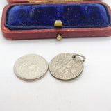 Sterling Silver Authentic American One Dime Charm Pendant 1984