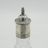 George III Sterling Silver Topped Cut Glass Sauce Bottle Antique c1760