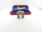 Sterling Silver Arc De Triomphe Charm Pendant Vintage c1970