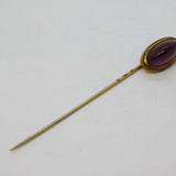 Victorian Gilt Metal Cabochon Cut Stick Pin Antique c1880s