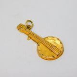 9ct Yellow Gold Banjo Guitar Charm Pendant Antique c1930 Art Deco