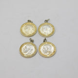 George V Set of Four .500 Silver Gilded Threepence Coins Antique 1935