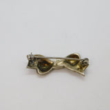 Continental .935 Silver Marcasite Art Deco Bow Form Brooch Pin Antique c1930