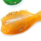 Novelty Carved Butterscotch Amber Marine Fish Keepsake Antique c1920 Art Deco