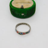 Sterling Silver Taxco Style Turquoise Ring Vintage c1970 Size L 1/2 UK