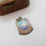 Sterling Silver Enamel Snowdon Llanberis Shield Charm Pendant Vintage c1970