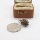 Sterling Silver Prickly Hedgehog Charm Pendant Vintage c1970