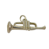 Sterling Silver Trumpet Musical Instrument Pendant Vintage c1970s