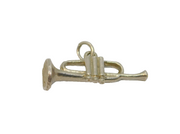 Sterling Silver Trumpet Musical Instrument Pendant Vintage c1970s