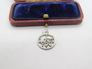 Sterling Silver I Love You Charm Pendant Vintage c1970