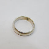 Sterling Silver Rounded Plain Wedding Band Ring Modern c1990 Size P 1/2