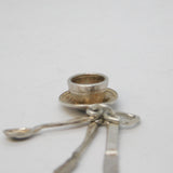 Sterling Silver Breakfast Charm Pendant Vintage c1970