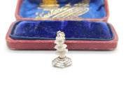 Sterling Silver Japanese Pagoda Charm Pendant Vintage c1970