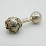Tiffany & Co. Sterling Silver Globe Form Single Cufflink Vintage 1998 London