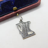 Sterling Silver Minnesota State USA Charm Pendant Vintage c1970