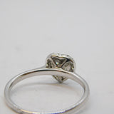 18ct White Gold & Brilliant Cut Diamond Heart Shaped Engagement Ring Vintage