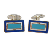 Links of London Sterling Silver & Enamel Pair of Cufflinks Vintage c2010s