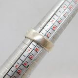 Sterling Silver Swirly Pattern Graduating Band Studio Ring Vintage c1970 Size M