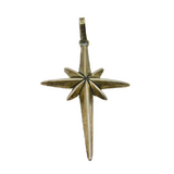 Sterling Silver Mexican Cross With Star Studio Pendant Vintage c1970s