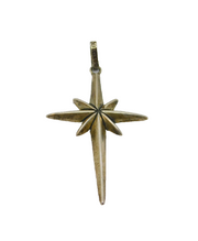 Sterling Silver Mexican Cross With Star Studio Pendant Vintage c1970s