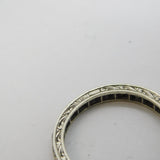 Art Deco 9ct White Gold & Spinel Set Eternity Ring Antique c1920s